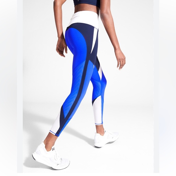 Athleta High Rise Precision 7/8 Tight in Bristol Blue/Navy - Picture 1 of 11